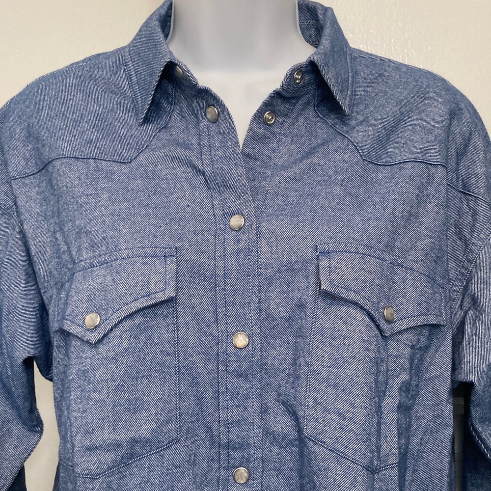 J. Crew Womens Western Snapfront Blue Shirt 6 NWT